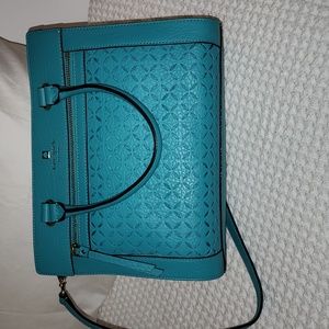 Kate Spade Perri Lane Romy Fremont turquoise leather purse